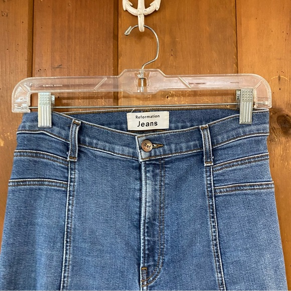 REFORMATION Suzie Skinny Jeans Cut LY583 Wash Rhine Sz 27 - Picture 4 of 6